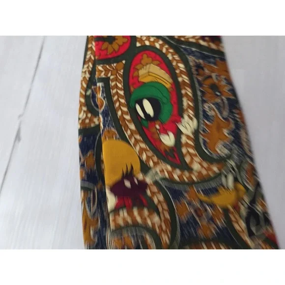 1993 Looney Tunes Tie Bugs Bunny Tasmanian Devil Marvin Martian  Yosemite Sam - Picture 9 of 16